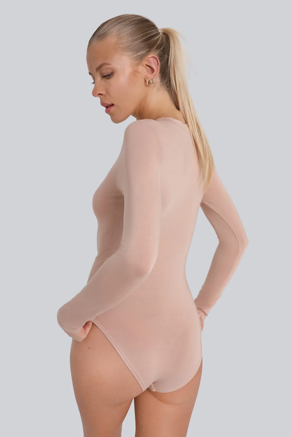 Body Miss Invisible Longsleeve C-neck Cappuccino - Image 3