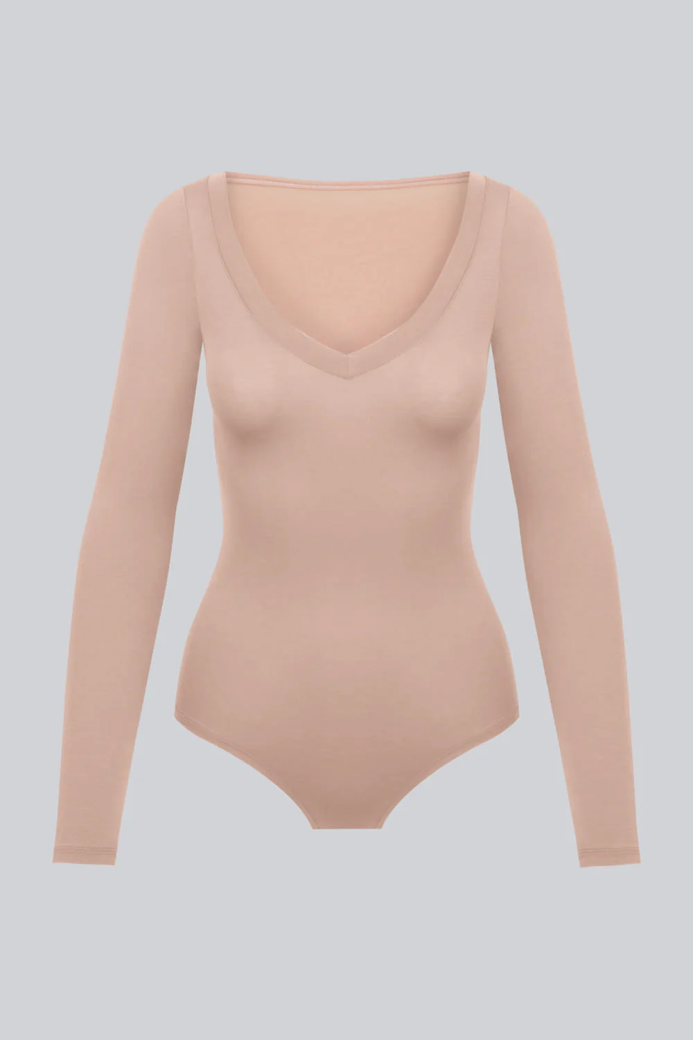 Body Miss Invisible Longsleeve V-neck Cappuccino - Image 2