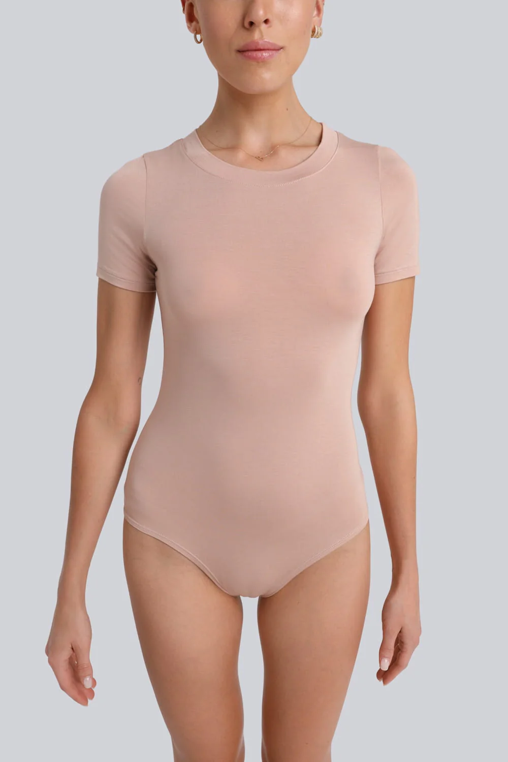 Body Miss Invisible Shortsleeve C-neck Cappuccino - Image 4
