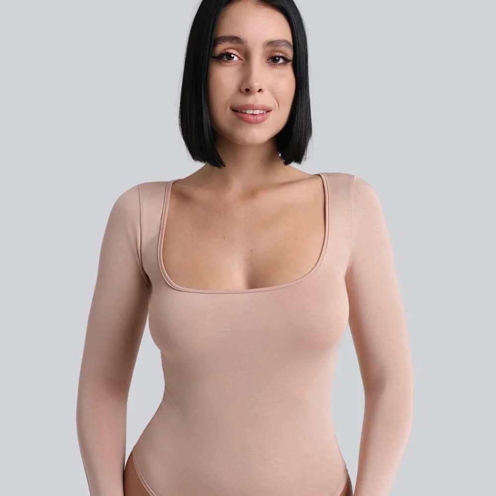 Body Miss Invisible Longsleeve U-neck Cappuccino - Image 6