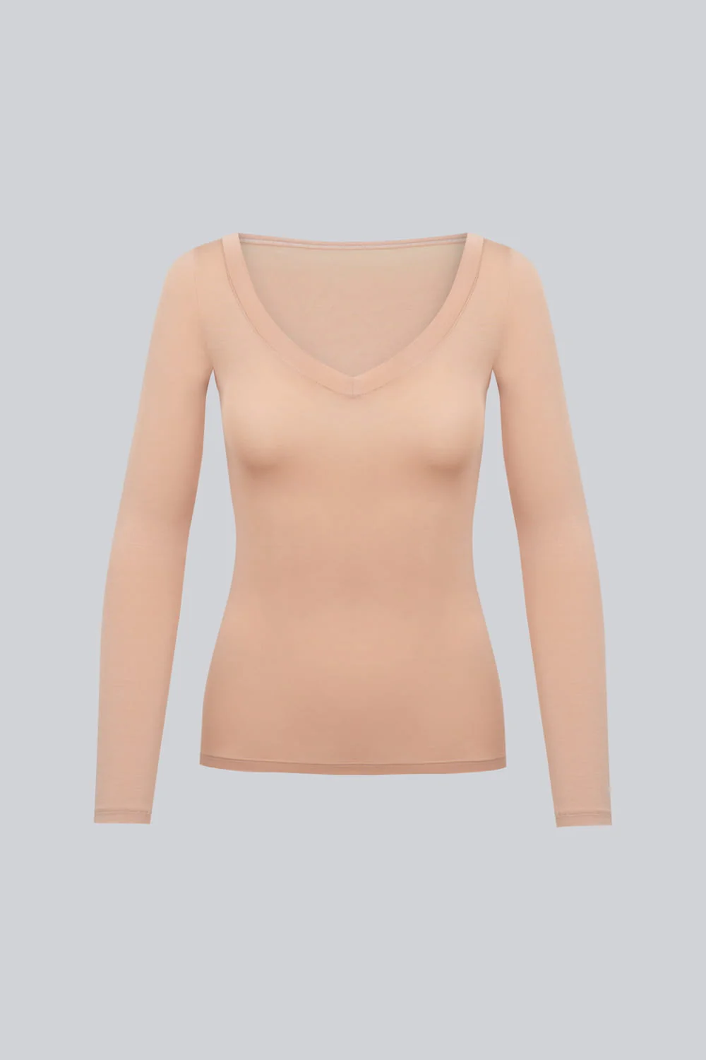 Longsleeve Miss invisible V-neck Cappuccino - Image 8