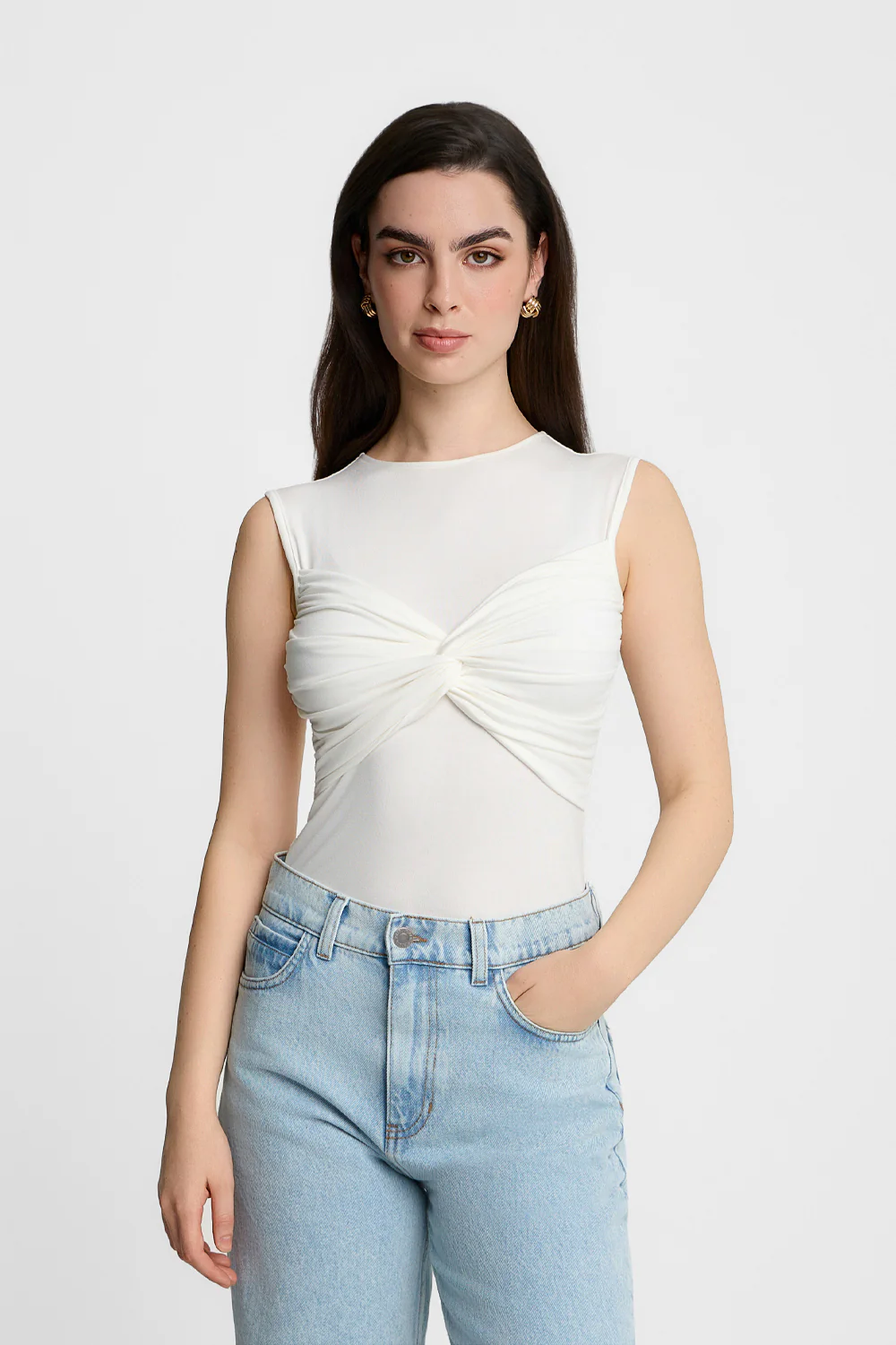 Top Miss Draped Off White - Image 4