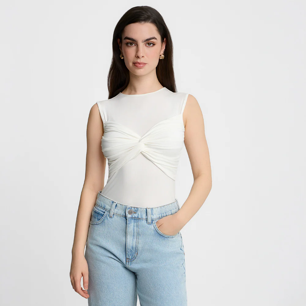 Top Miss Draped Off White - Image 8