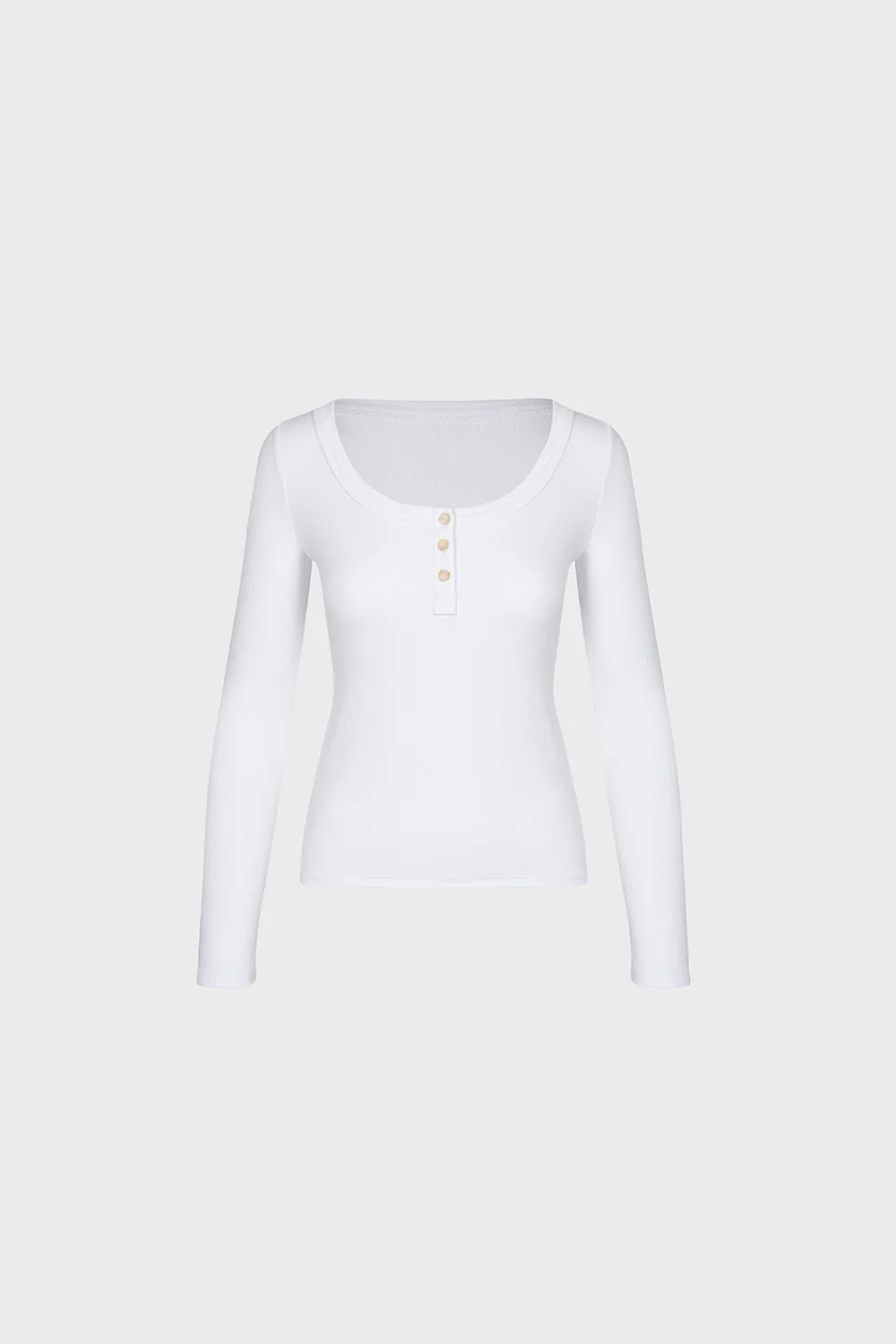 Longsleeve Miss Henley White - Image 2