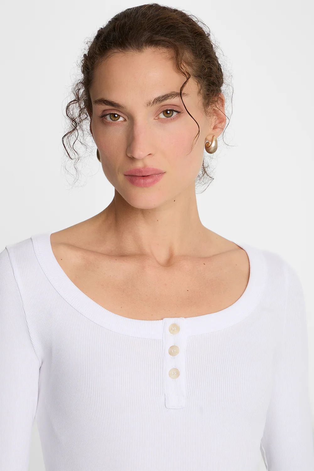 Longsleeve Miss Henley White - Image 4