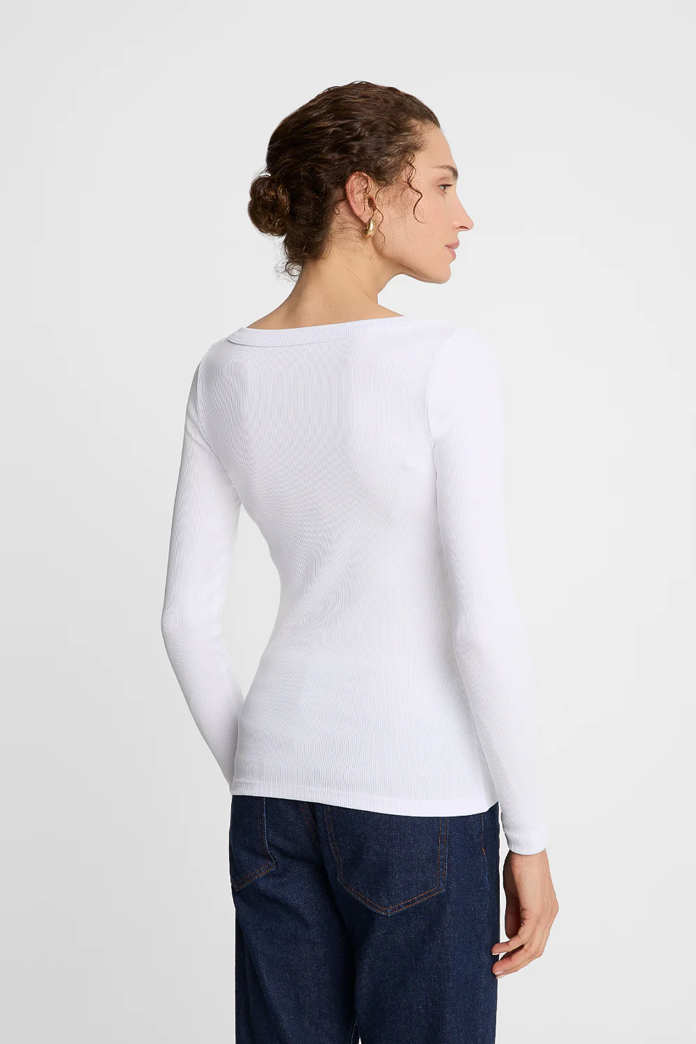 Longsleeve Miss Henley White - Image 6
