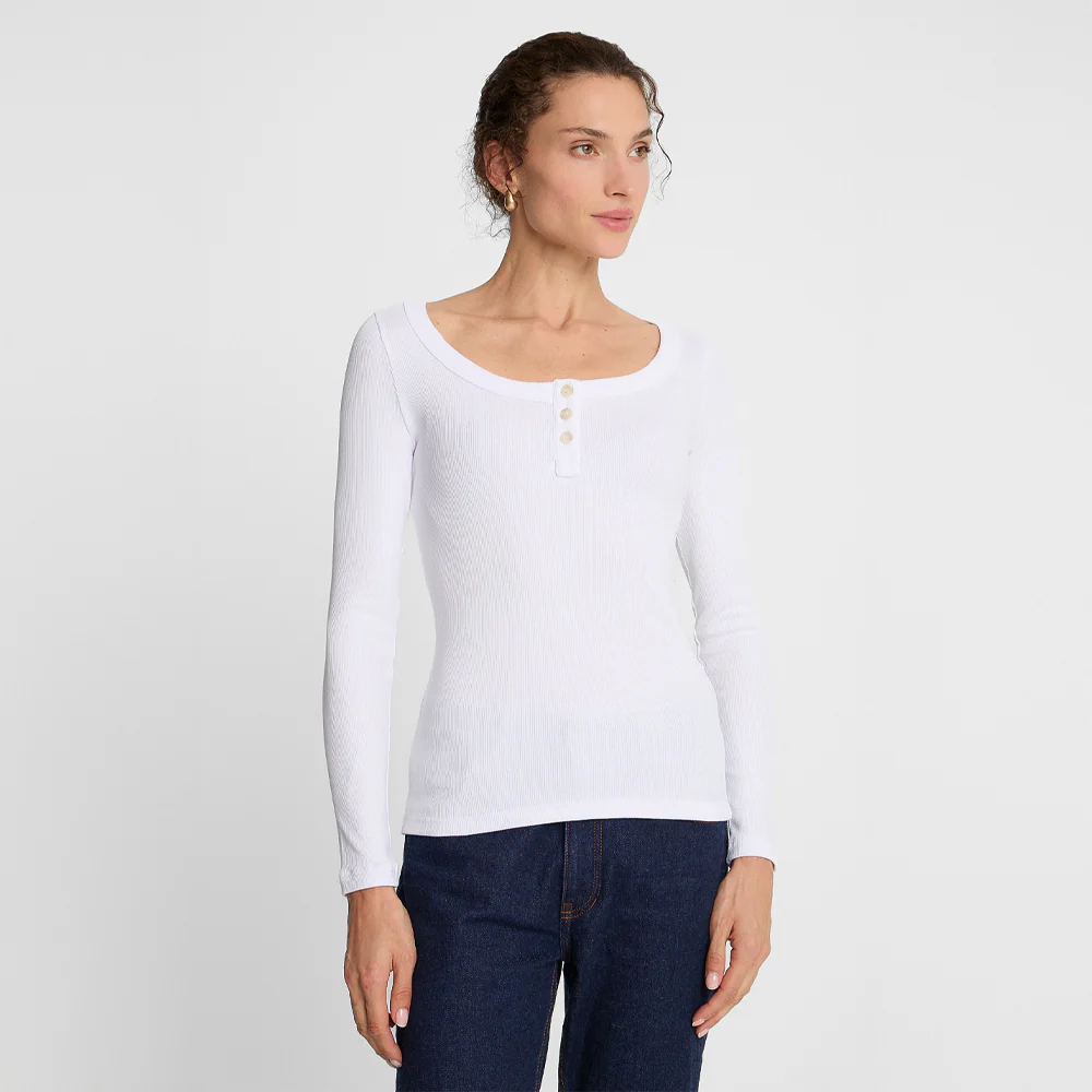 Longsleeve Miss Henley White - Image 8