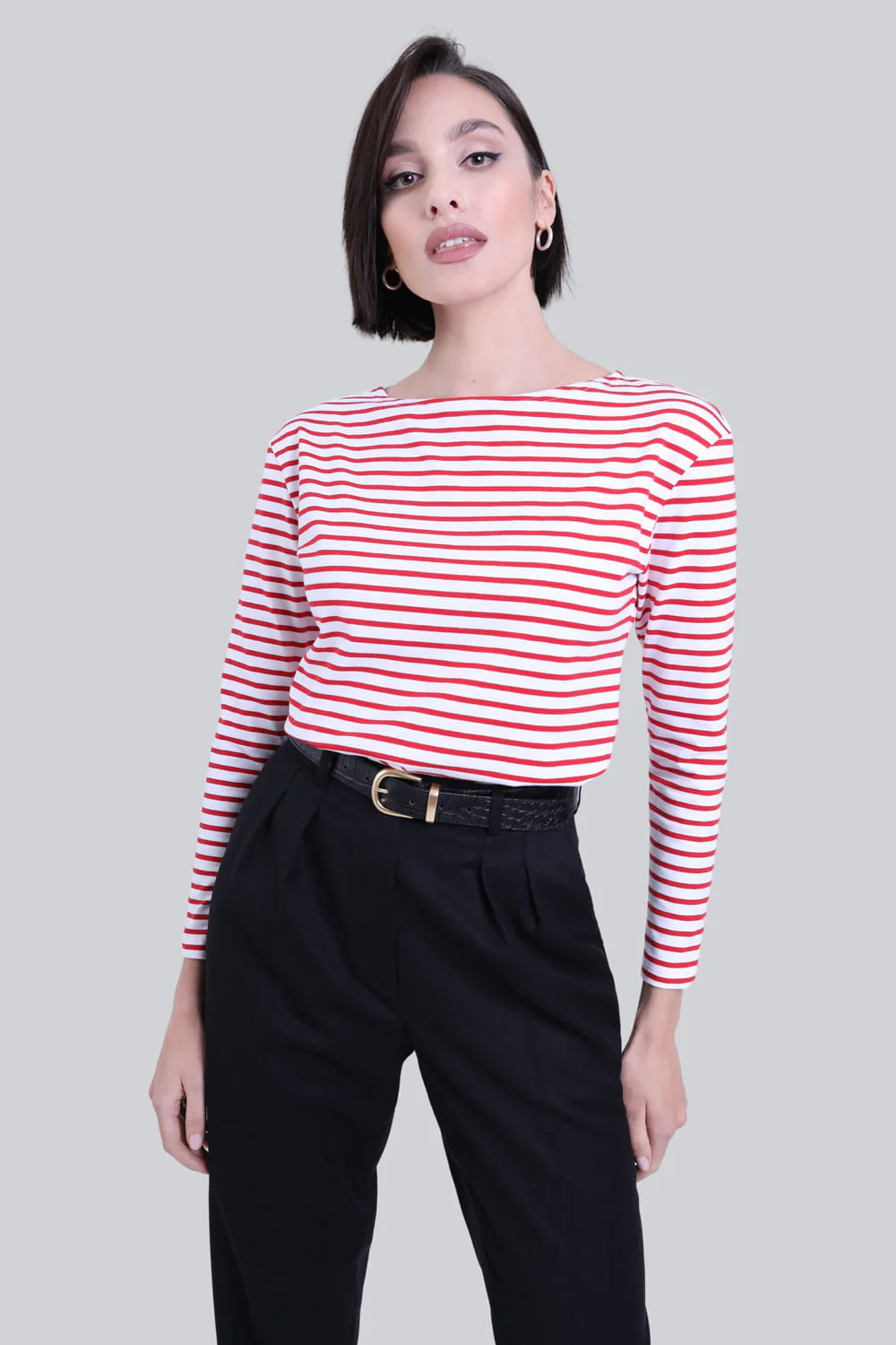 Longsleeve Miss Frenchie Red Stripes - Image 2