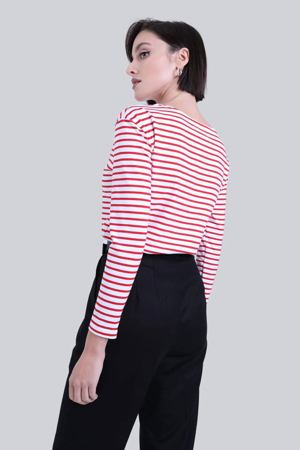 Longsleeve Miss Frenchie Red Stripes - Image 4