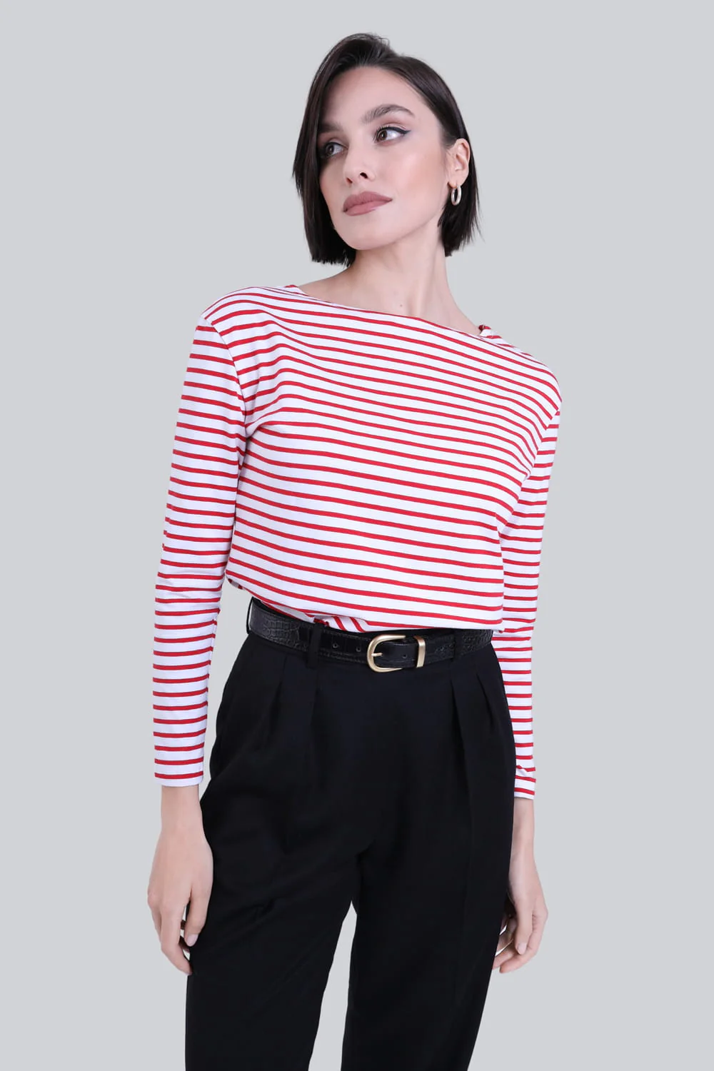 Longsleeve Miss Frenchie Red Stripes - Image 5