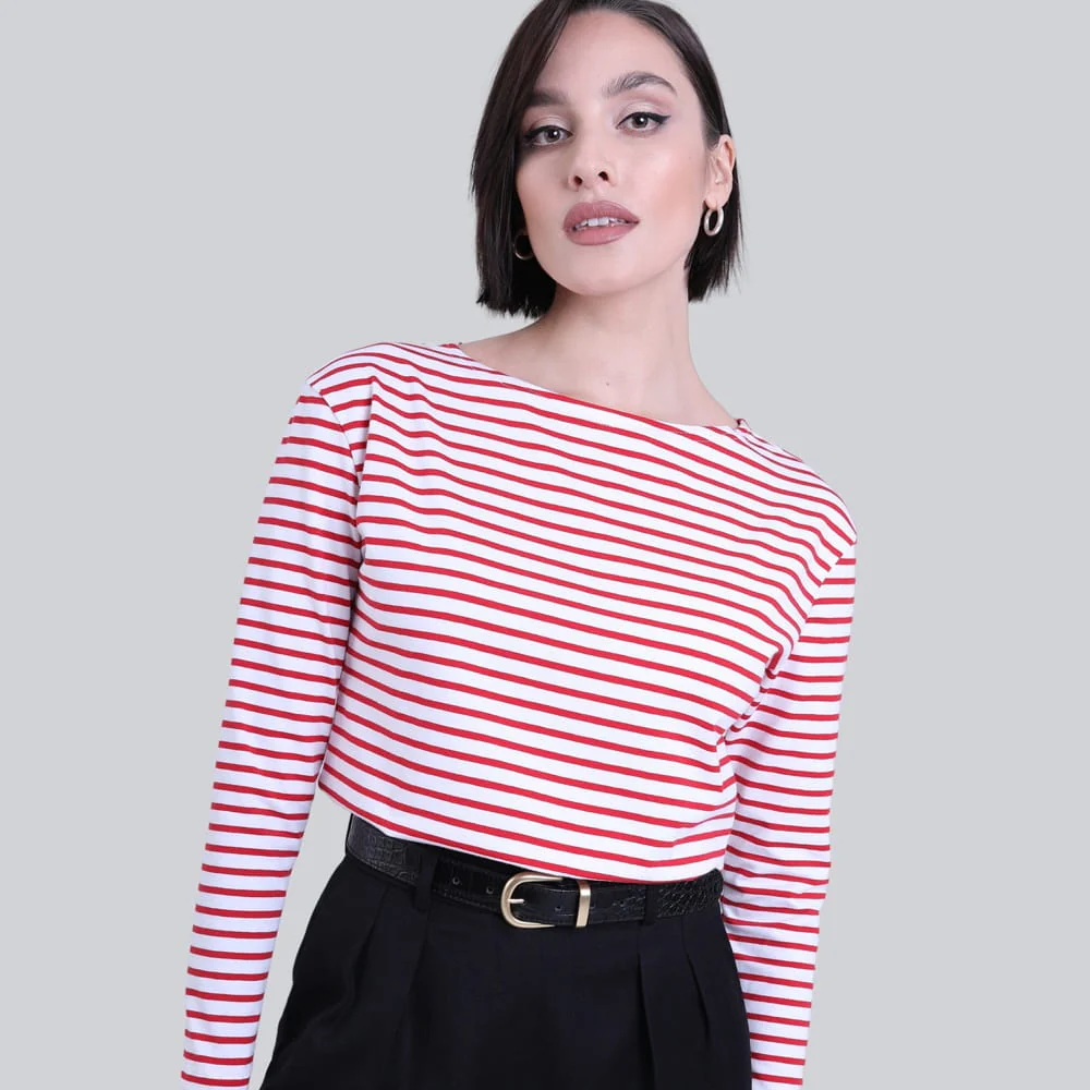 Longsleeve Miss Frenchie Red Stripes - Image 7