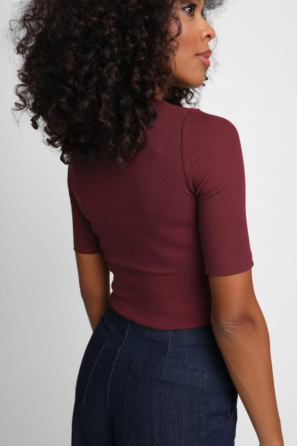 T-shirt Miss Lovable Burgundy - Image 3