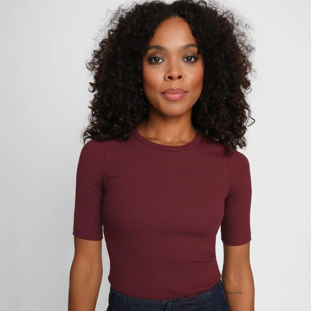 T-shirt Miss Lovable Burgundy - Image 5