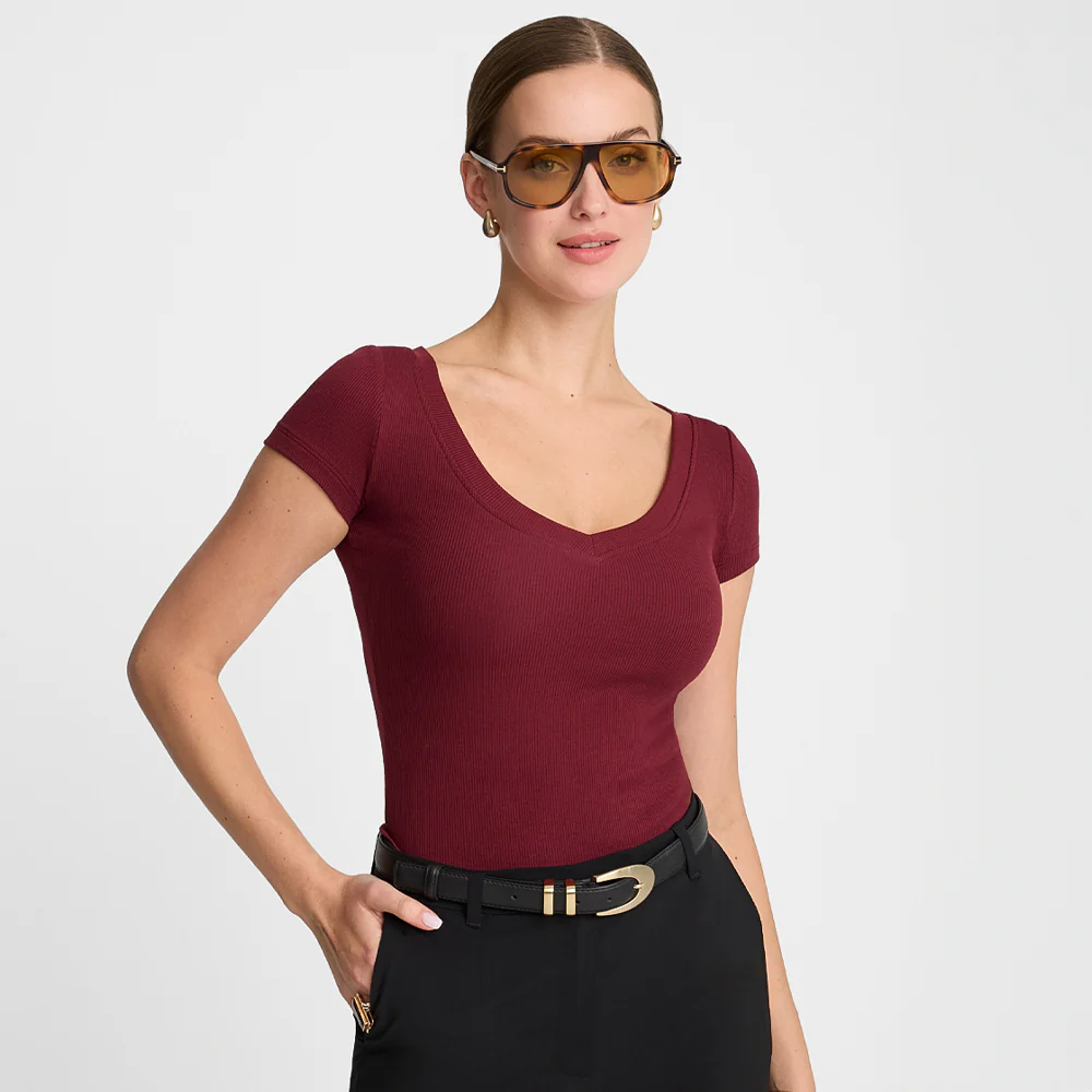 T-shirt Miss Womanly Burgundy - Image 7