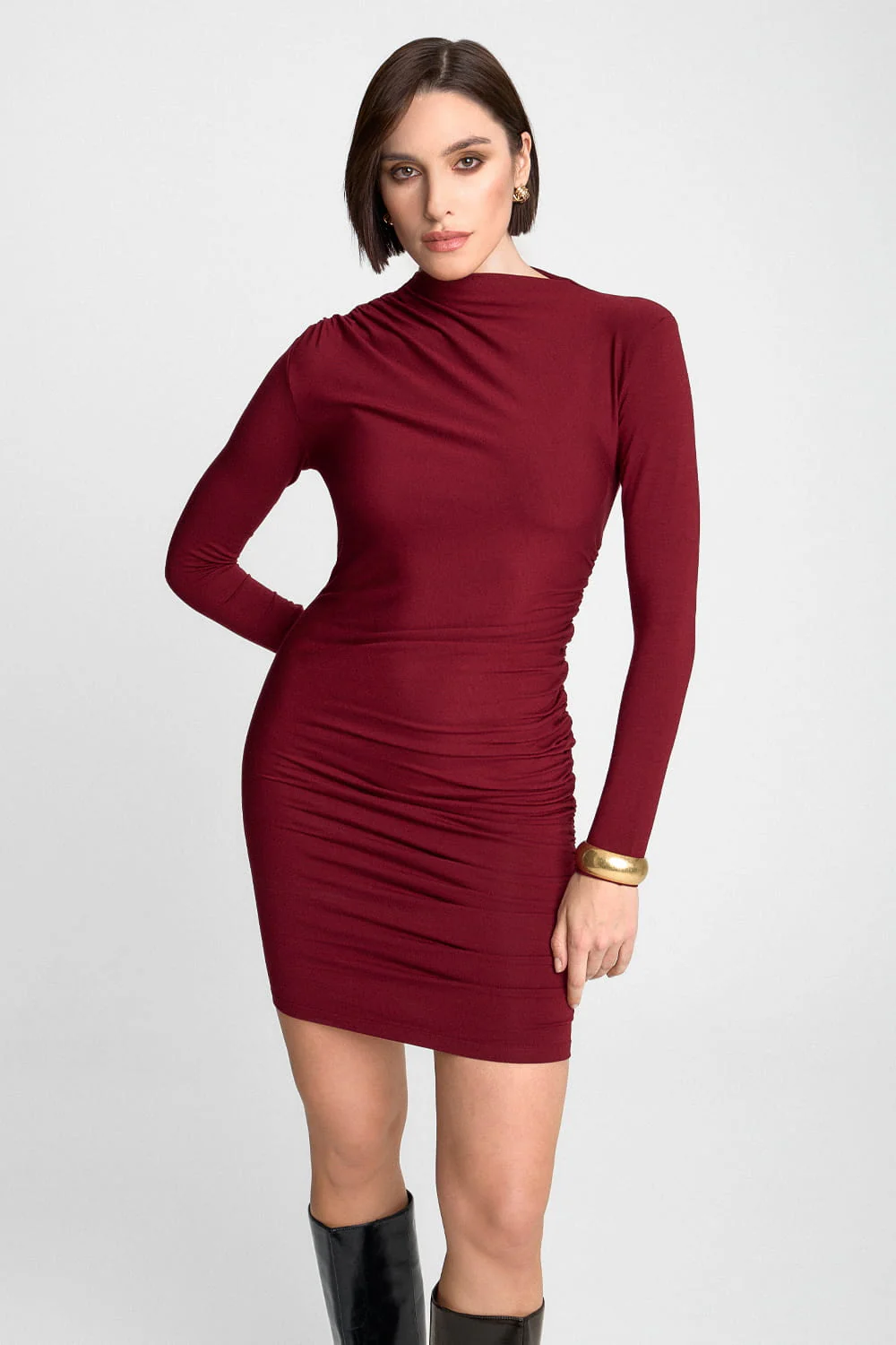 Sukienka Miss Sculptural Burgundy - Image 3