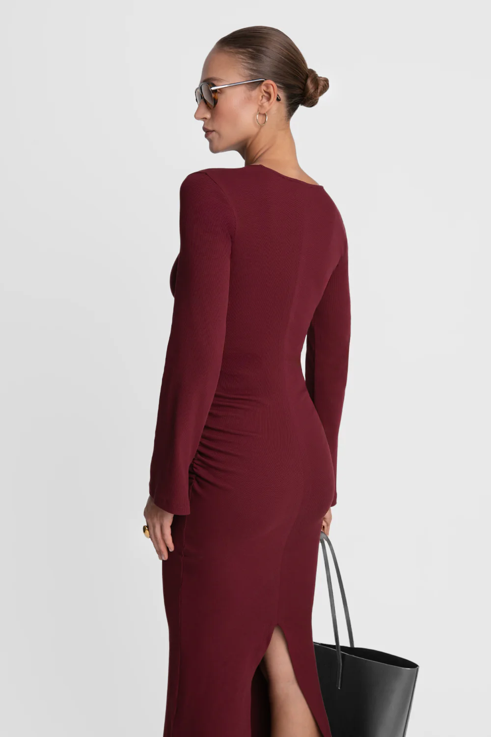 Sukienka Miss Sleek Burgundy - Image 6