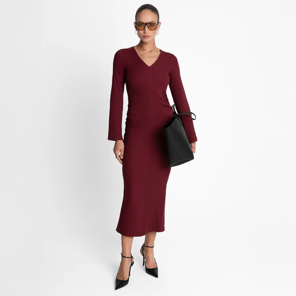 Sukienka Miss Sleek Burgundy - Image 8