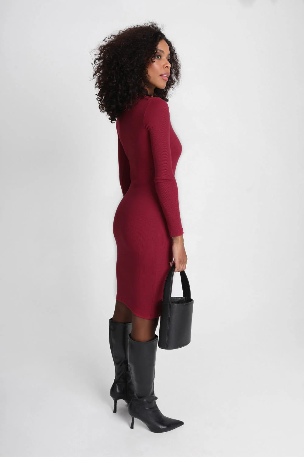 Sukienka Miss Caro Wine Red - Image 3