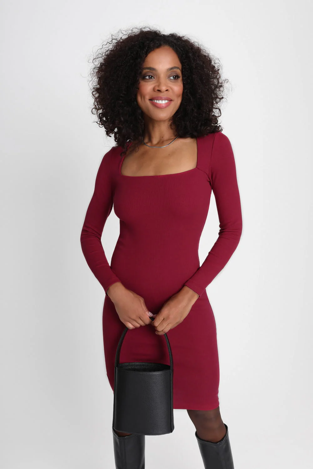 Sukienka Miss Caro Wine Red - Image 5