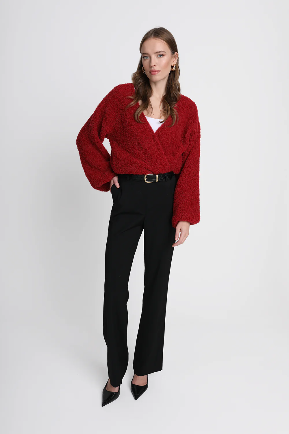 Sweter Miss Stylish Wine Red - Image 3