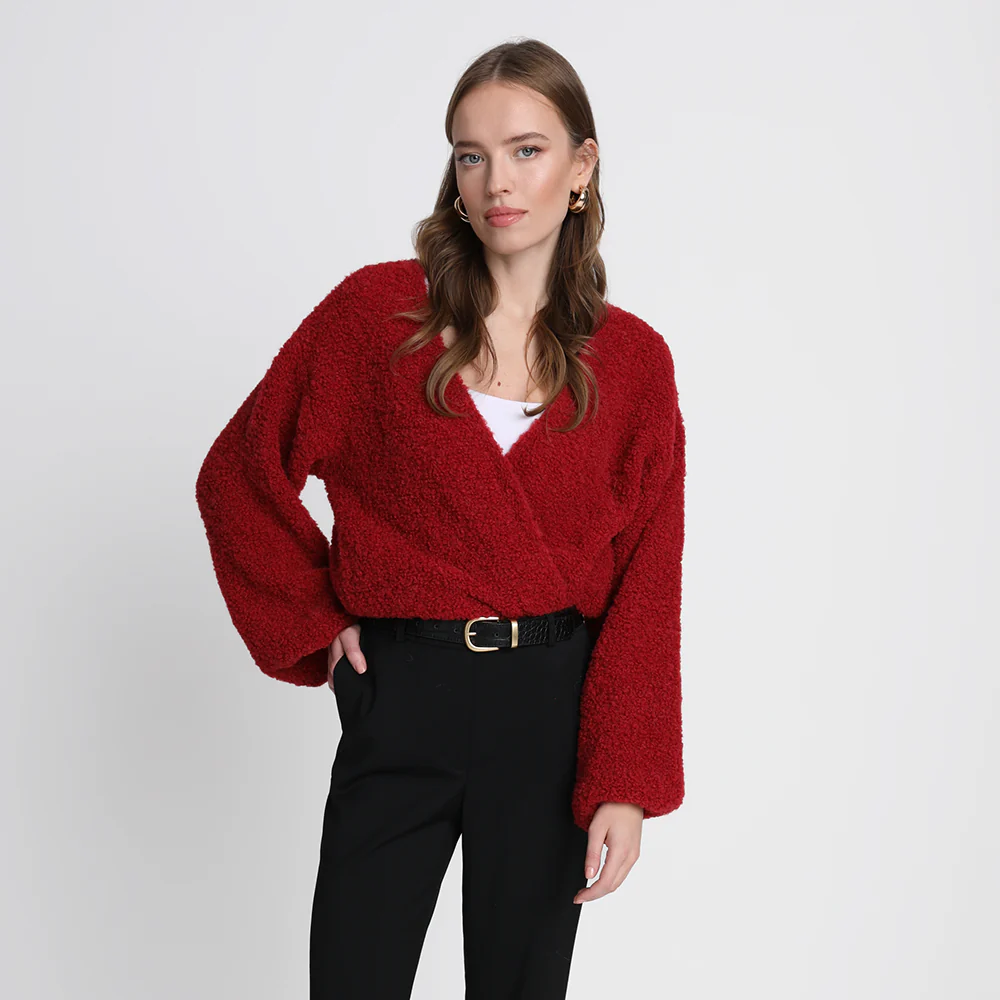 Sweter Miss Stylish Wine Red - Image 8