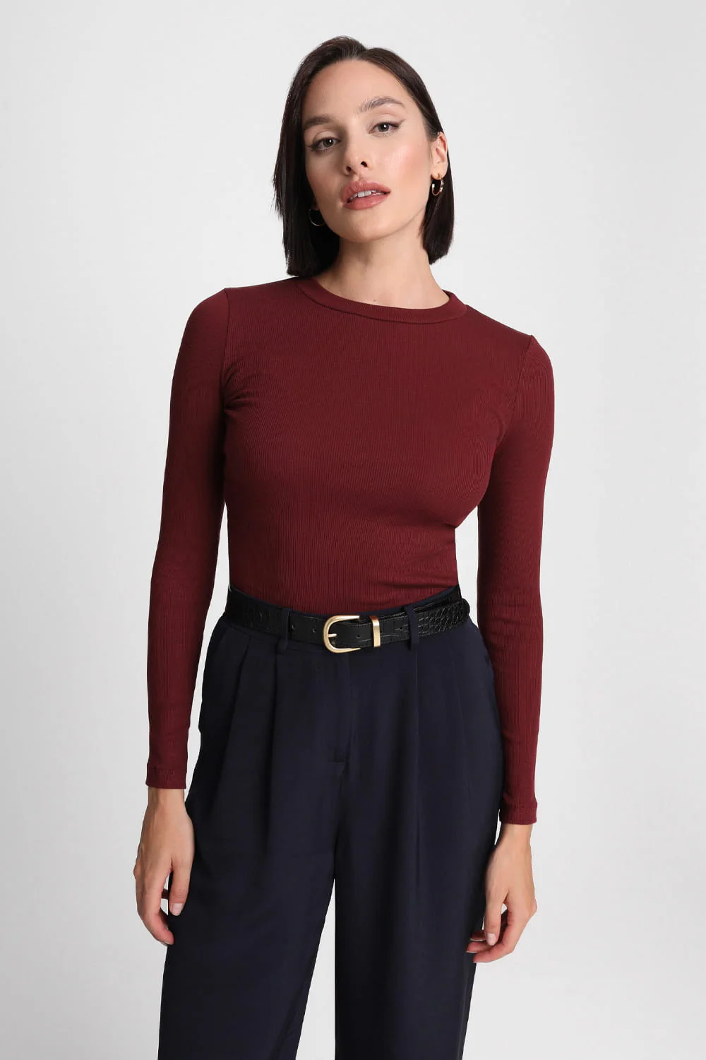 Longsleeve Miss Daily Burgundy - Image 3