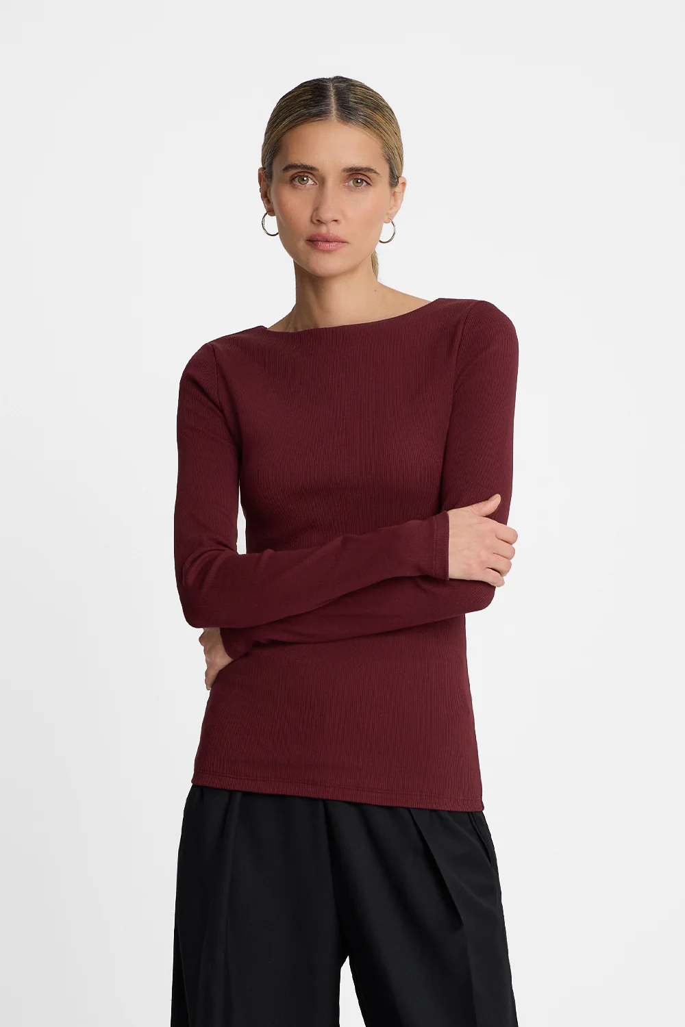 Longsleeve Miss Lea Burgundy - Image 3