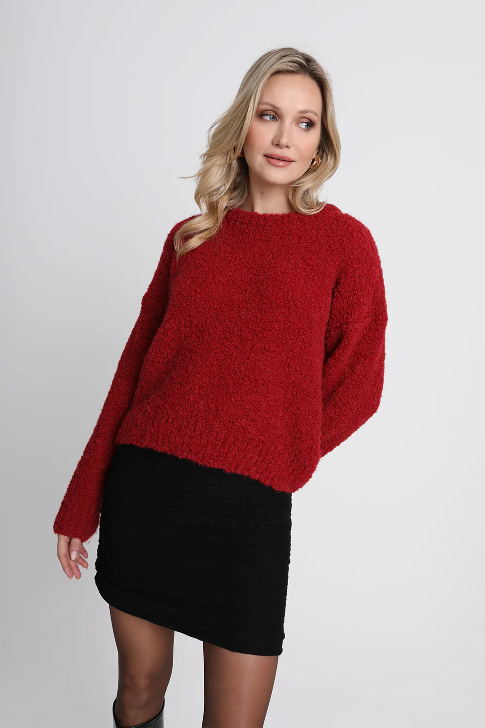 Sweter Miss Fluffy Wine Red - Image 3