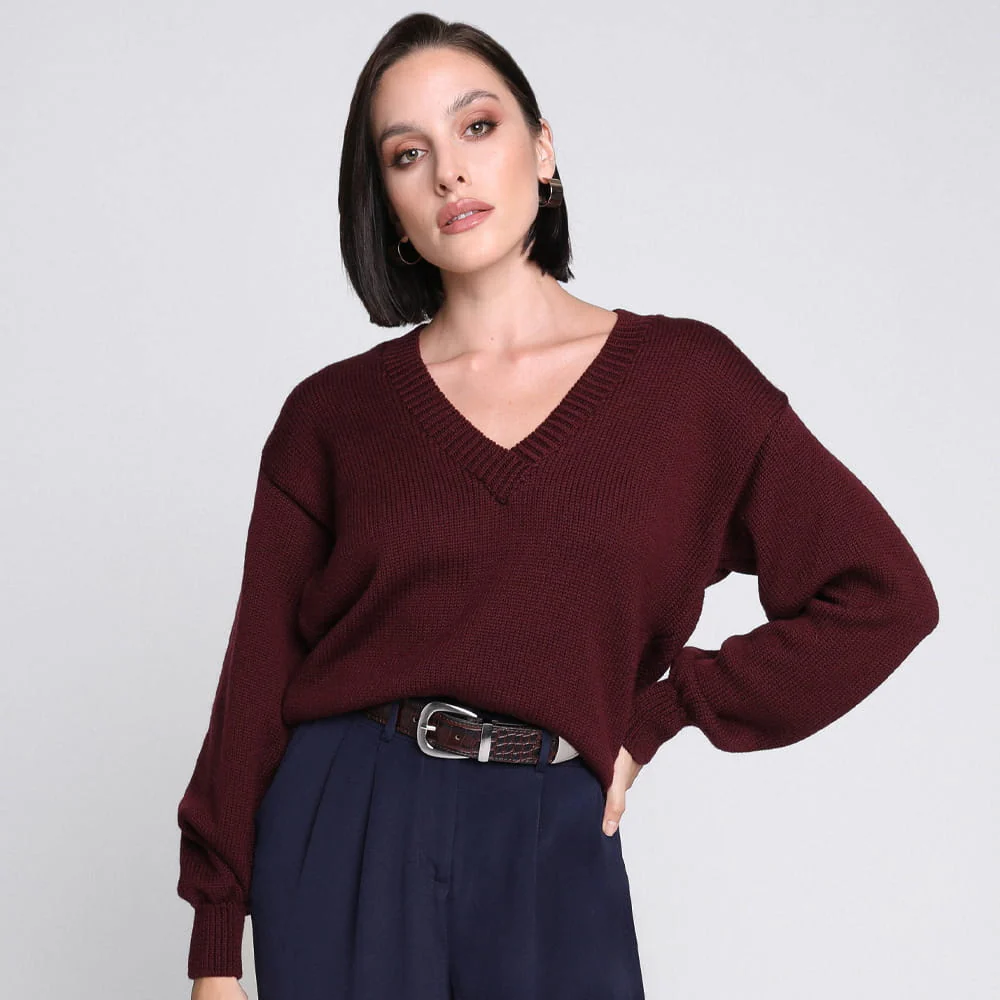 Sweter Miss Timeless Burgundy - Image 8