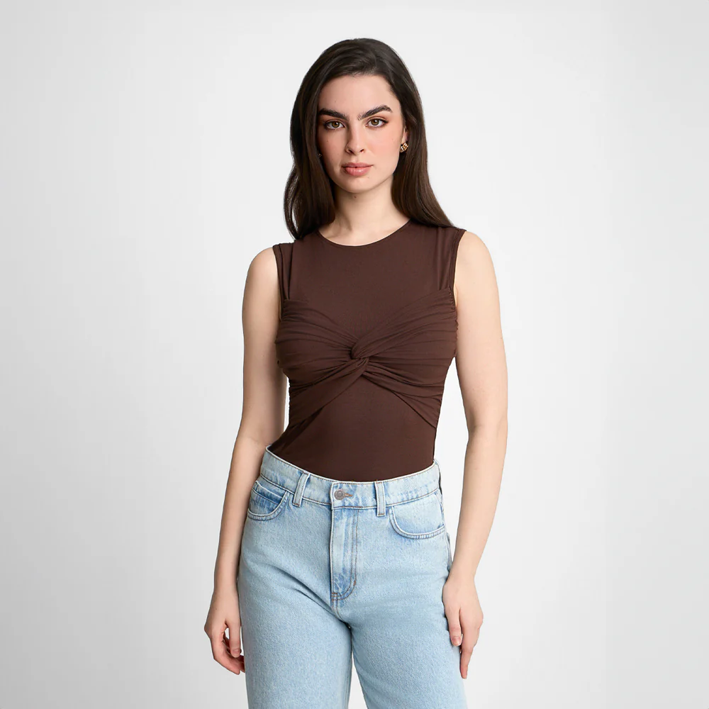 Top Miss Draped Chocolate - Image 8