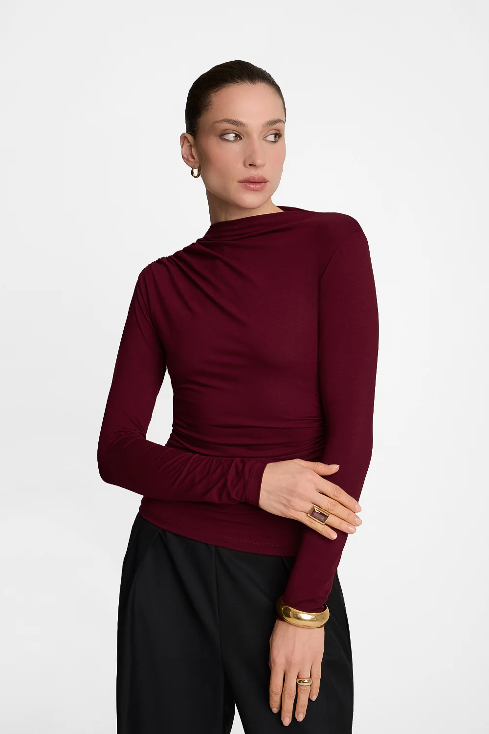 Longsleeve Miss Sculptural Burgundy - Image 3