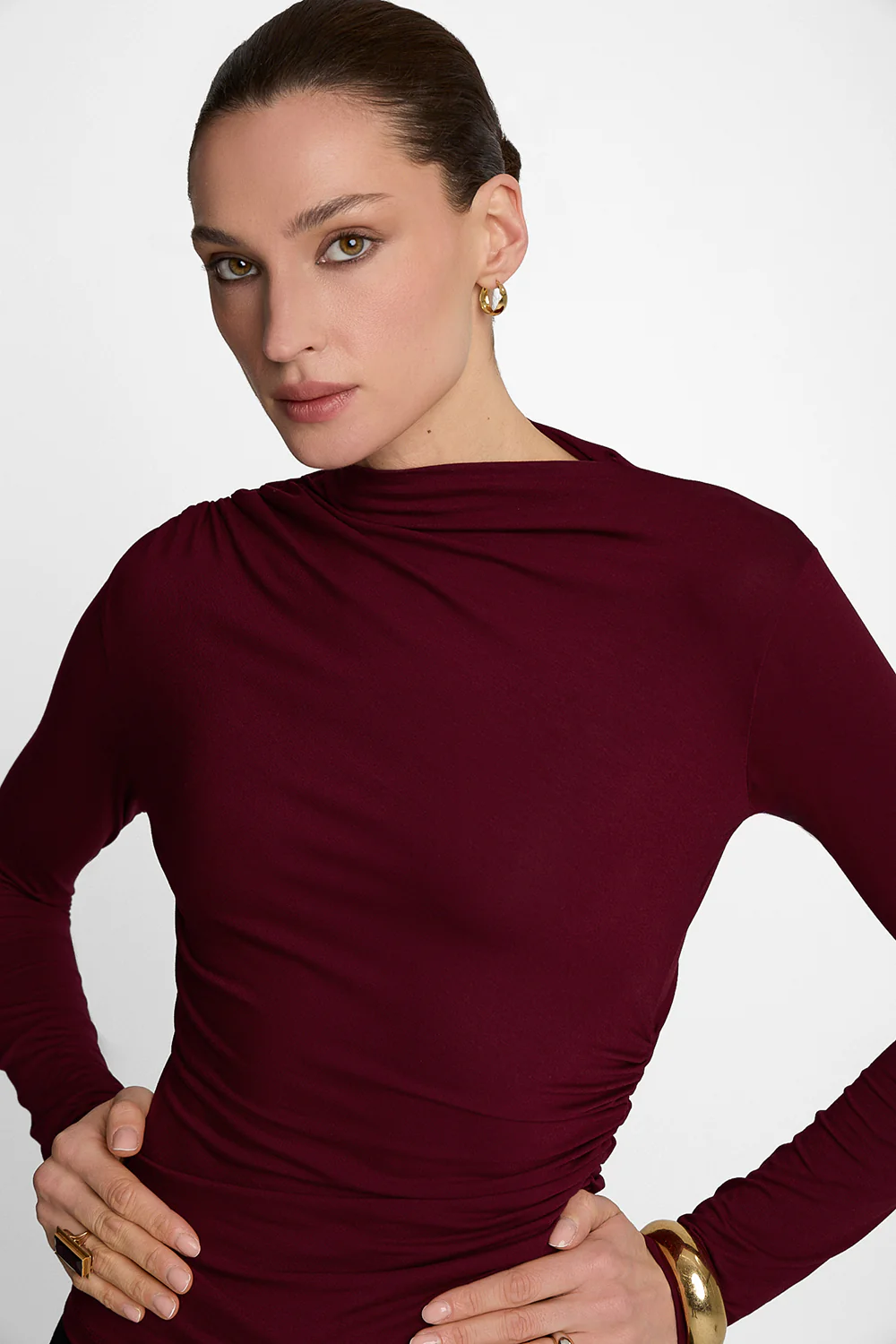 Longsleeve Miss Sculptural Burgundy - Image 4