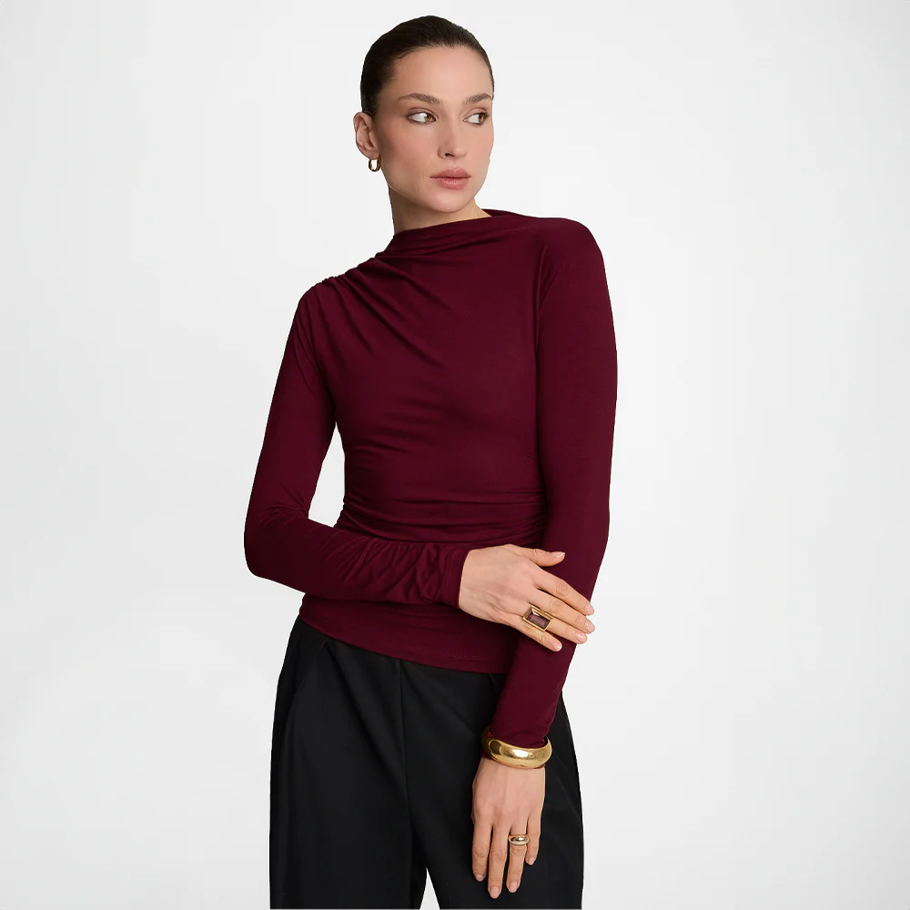 Longsleeve Miss Sculptural Burgundy - Image 8