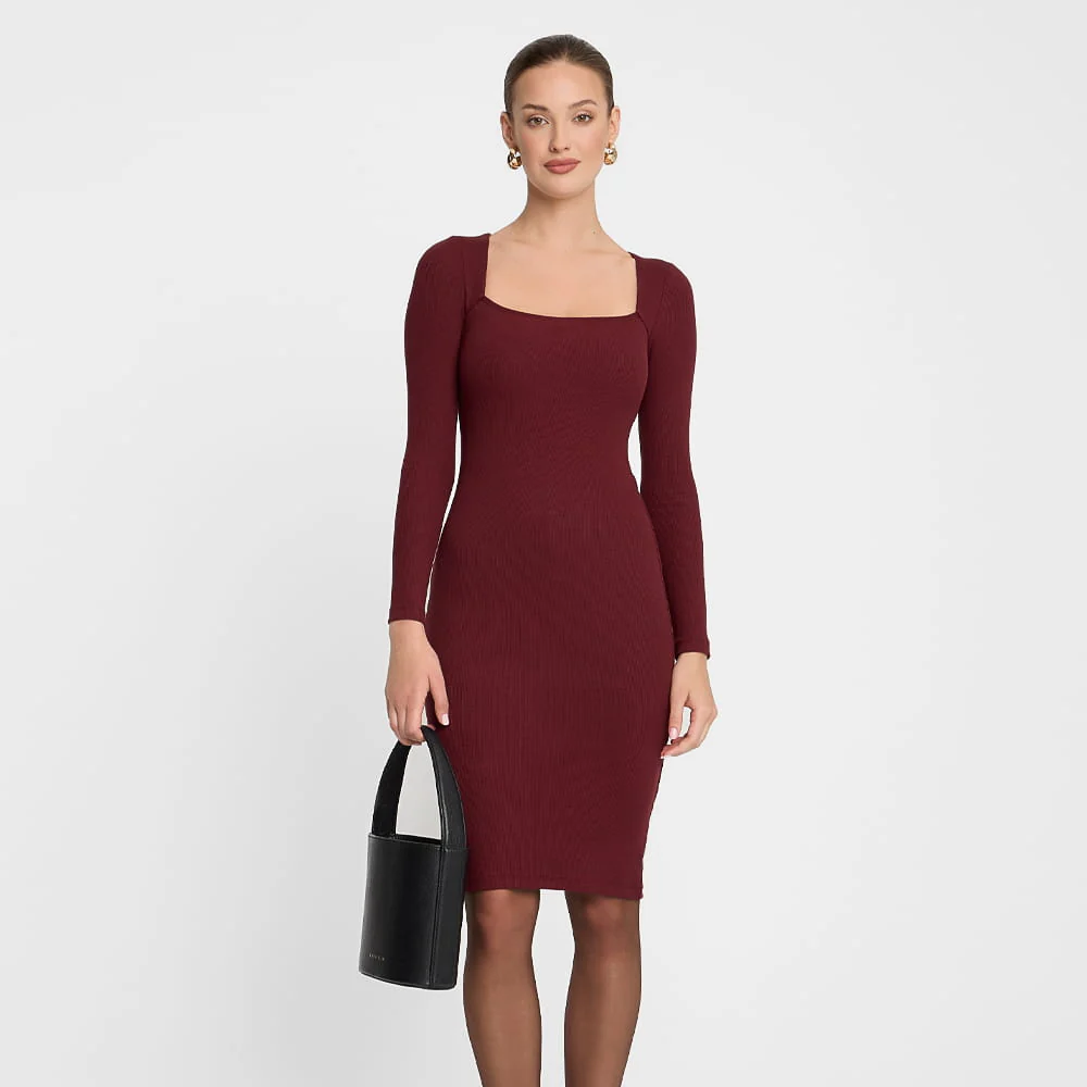 Sukienka Miss Caro Burgundy - Image 7