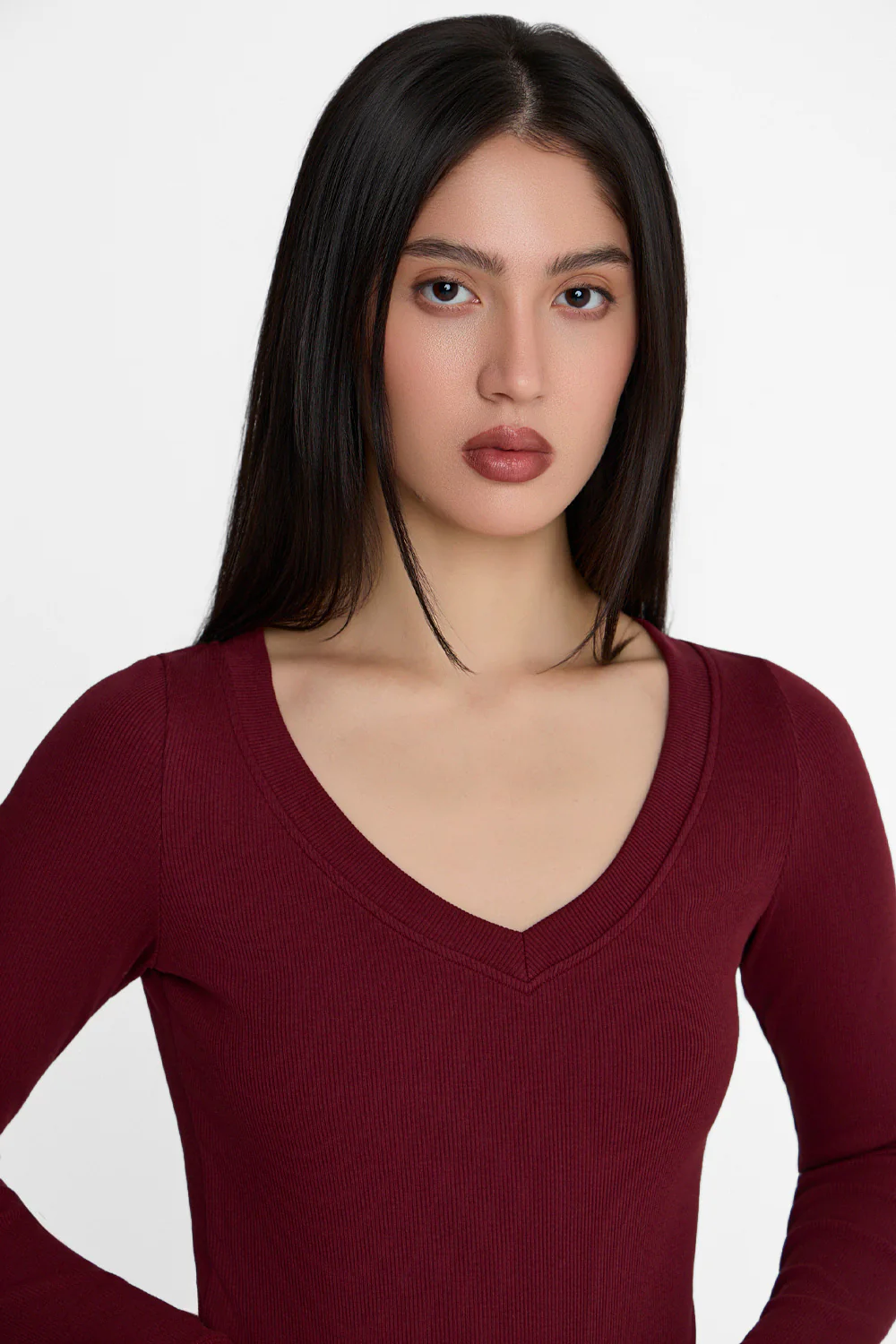 Longsleeve Miss Womanly Burgundy - Image 3