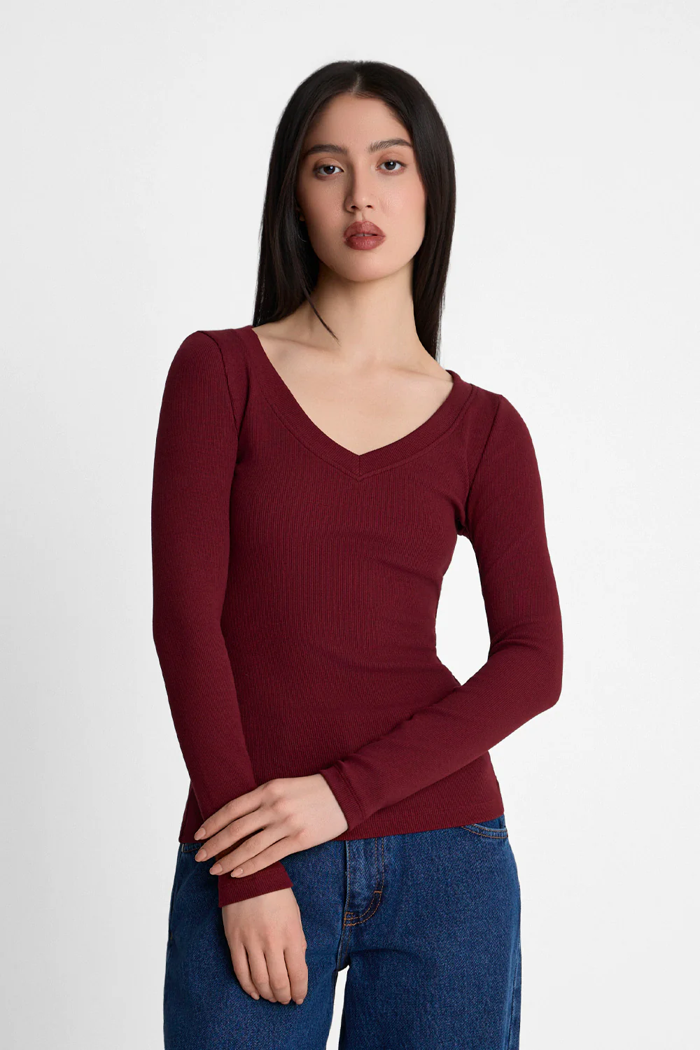 Longsleeve Miss Womanly Burgundy - Image 4