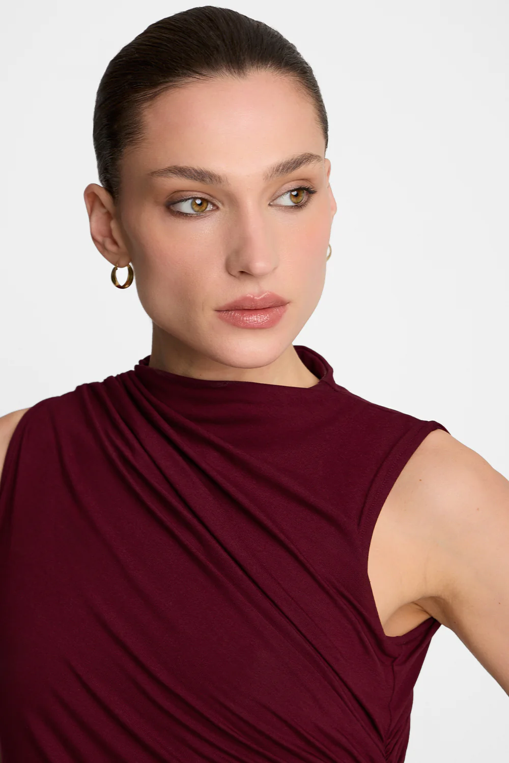 Top Miss Sculptural Burgundy - Image 4