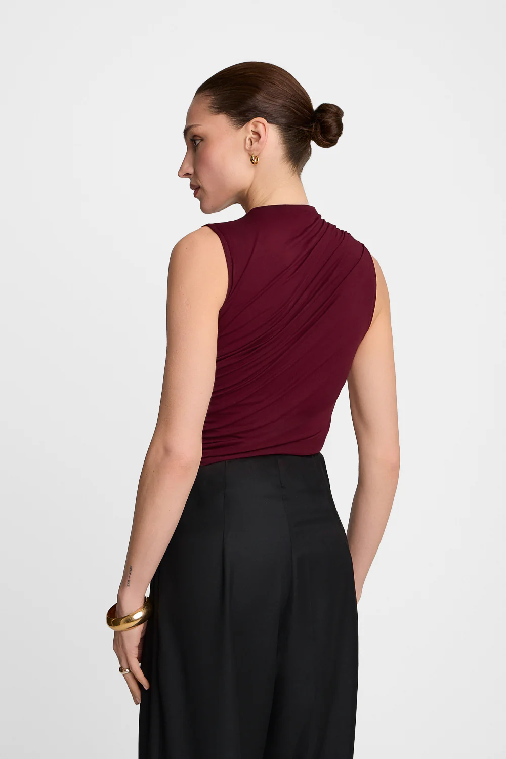 Top Miss Sculptural Burgundy - Image 6