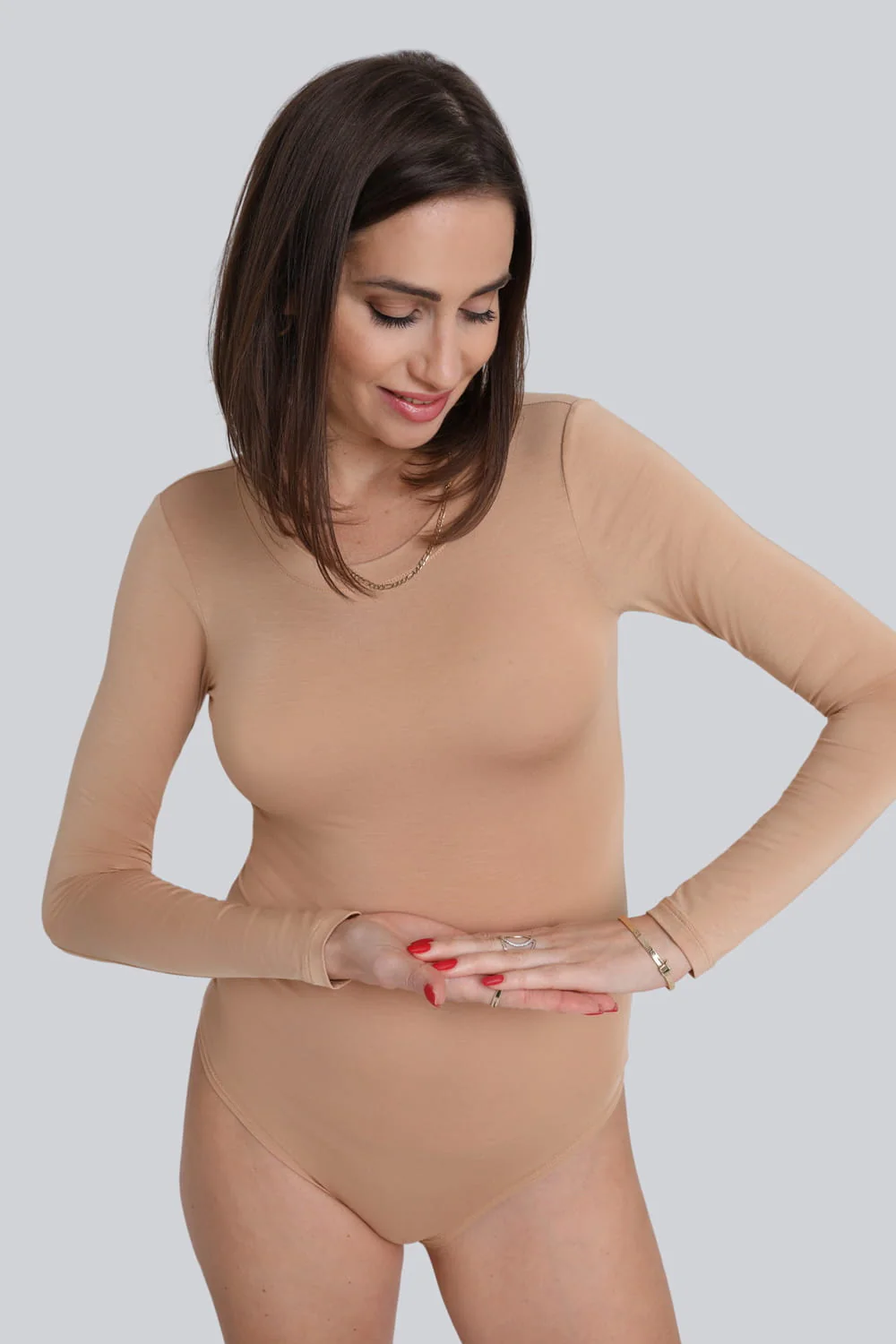 Body Miss Invisible Longsleeve C-neck Nude - Image 8