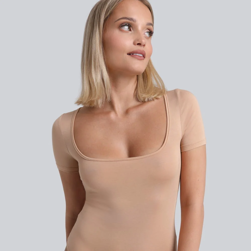 Body Miss Invisible Shortsleeve U-neck Nude - Image 6