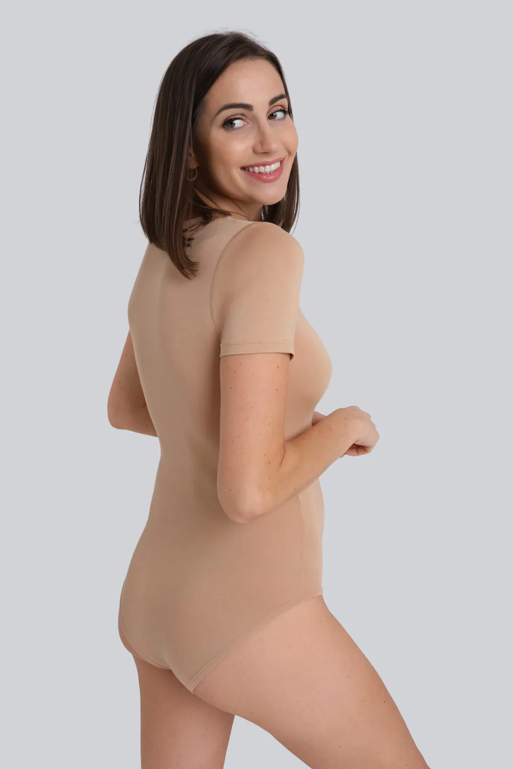 Body Miss Invisible Shortsleeve C-neck Nude - Image 3