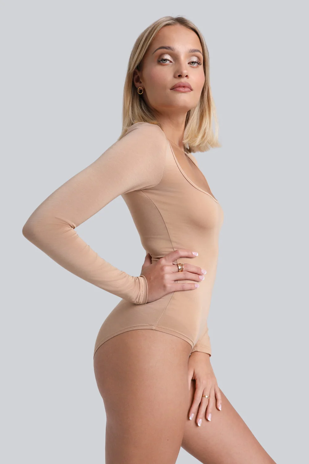 Body Miss Invisible Longsleeve U-neck Nude - Image 3