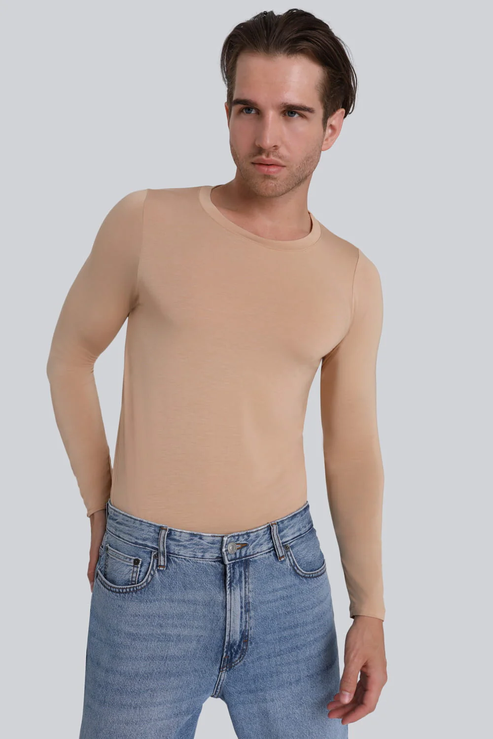 Longsleeve Mr Invisible C-neck Nude - Image 5