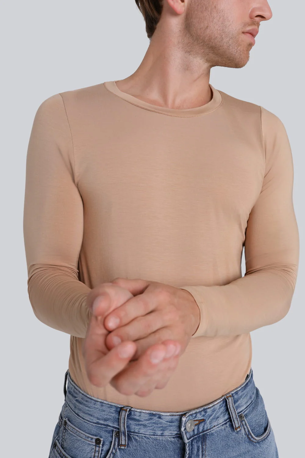 Longsleeve Mr Invisible C-neck Nude - Image 7