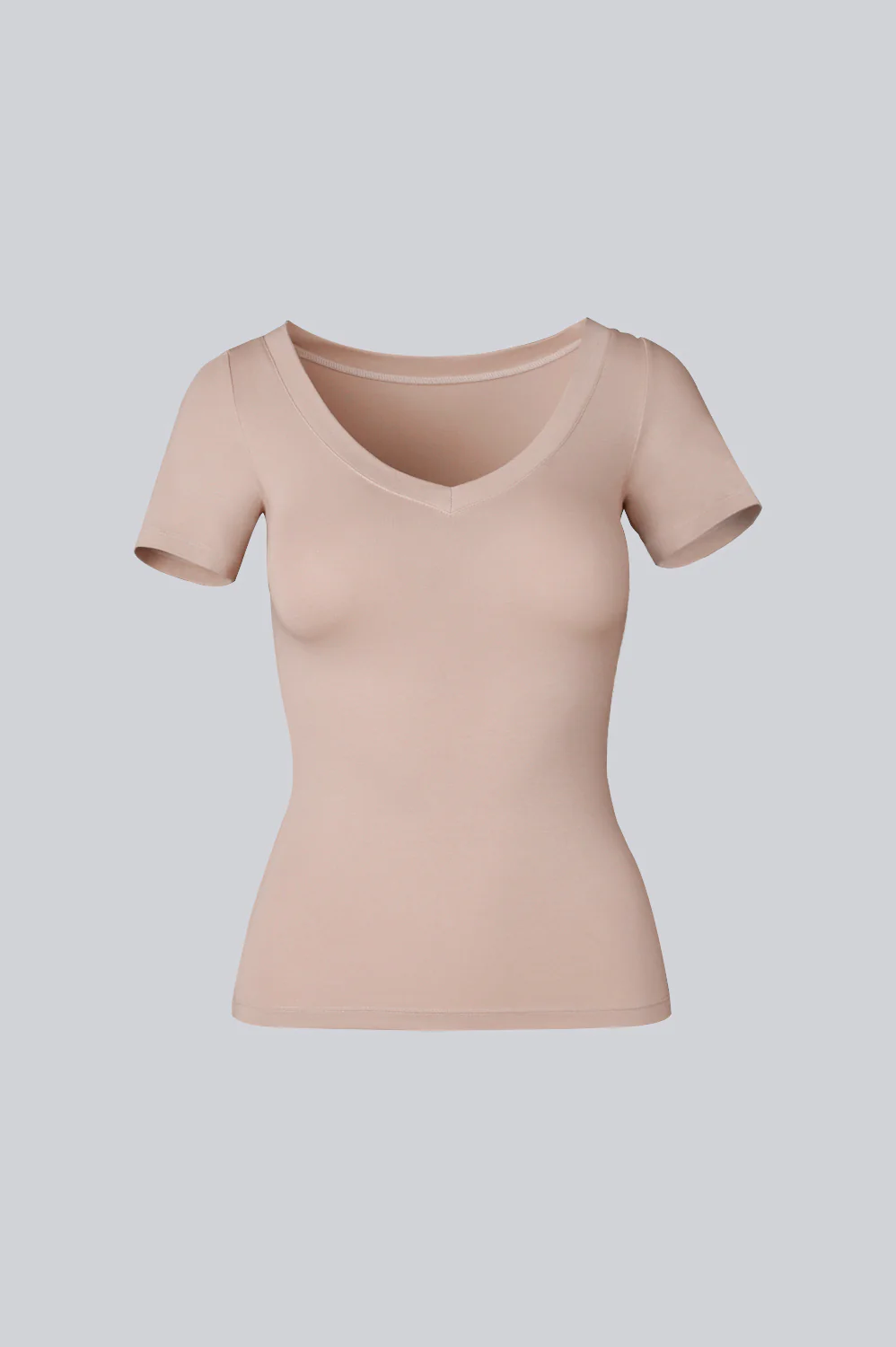 T-shirt Miss Invisible V-neck Cappuccino - Image 2