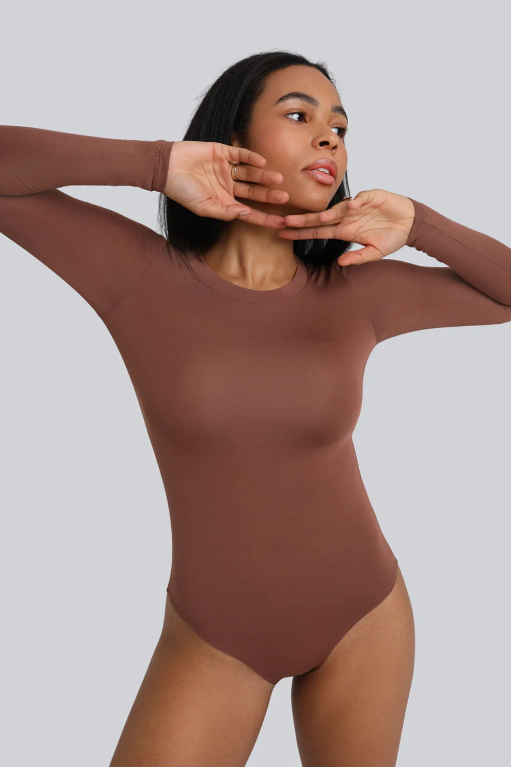 Body Miss Invisible Longsleeve C-neck Chocolate - Image 3