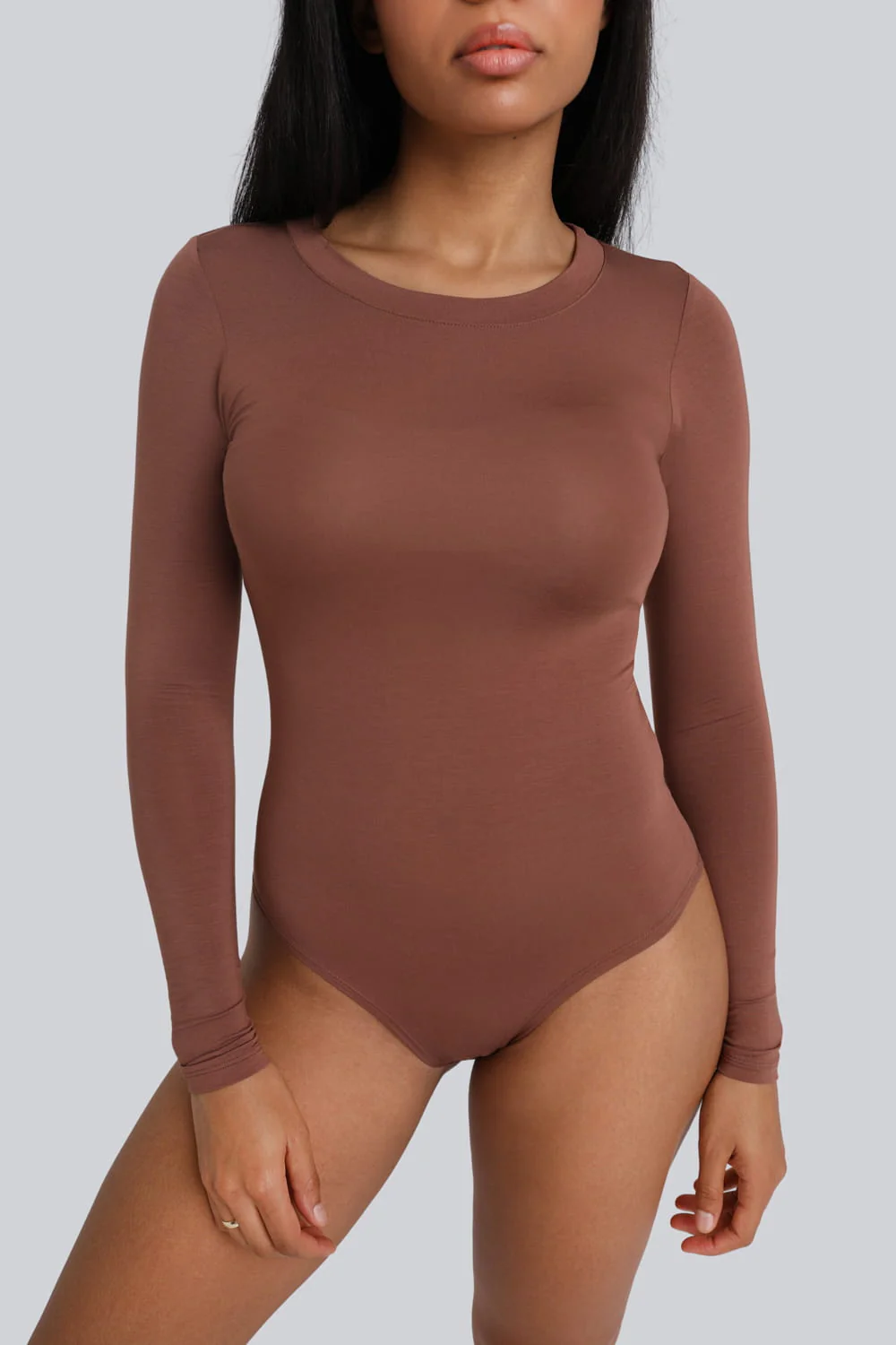 Body Miss Invisible Longsleeve C-neck Chocolate - Image 7