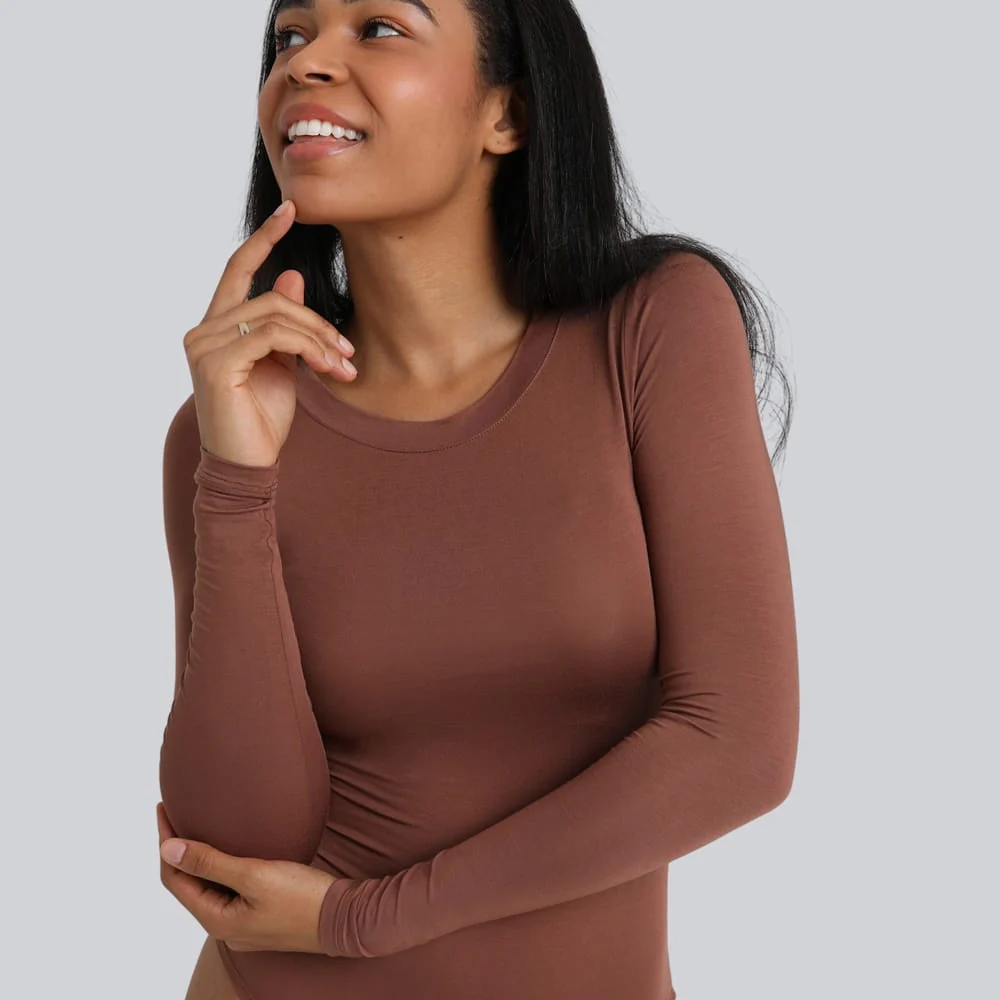 Body Miss Invisible Longsleeve C-neck Chocolate - Image 8