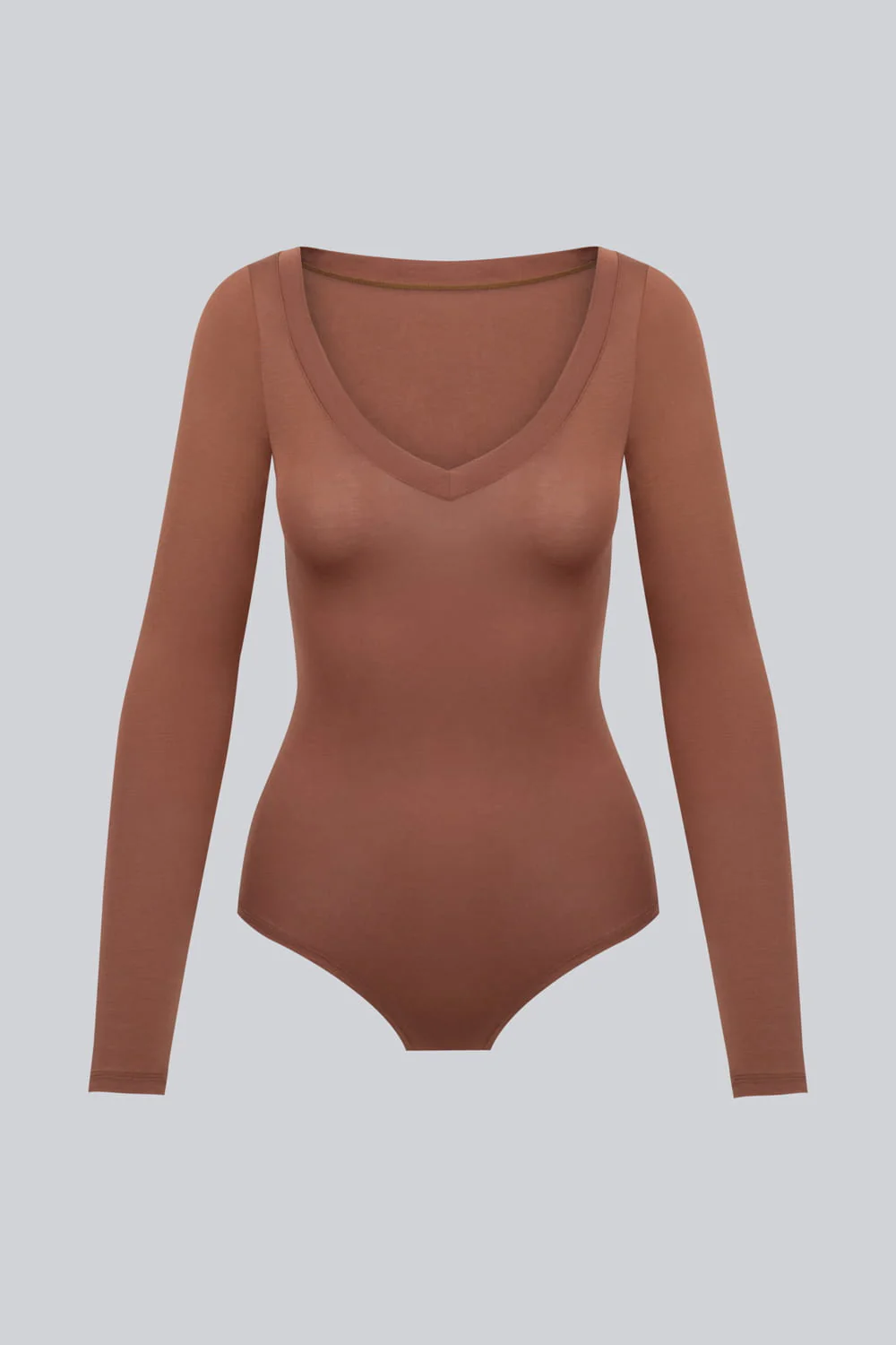 Body Miss Invisible Longsleeve V-neck Chocolate - Image 2