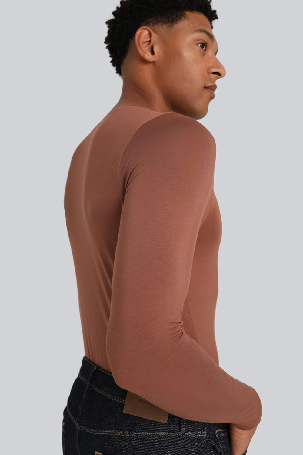 Longsleeve Mr Invisible C-neck Chocolate - Image 4